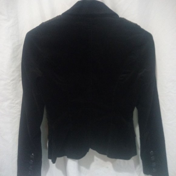 Women's Black Suit Coat With 2 Pocket 1 Button Ladies Office Long Sleeve Suit - Picture 7 of 10